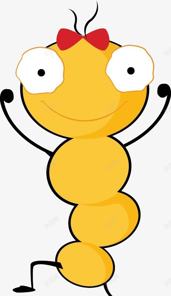 黄色的小蚂蚁png免抠素材_新图网 https://ixintu.com 创意 卡通 可爱 手绘 蚂蚁