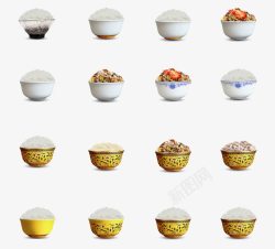 一碗炒饭一碗米饭高清图片