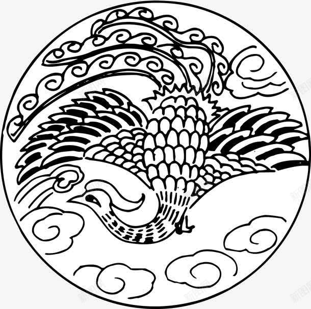 中国风水墨凤凰图案png免抠素材_新图网 https://ixintu.com 中国风 宗教信仰 文化艺术 水墨 水墨龙凤 龙凤 龙凤呈祥 龙凤图 龙飞凤舞