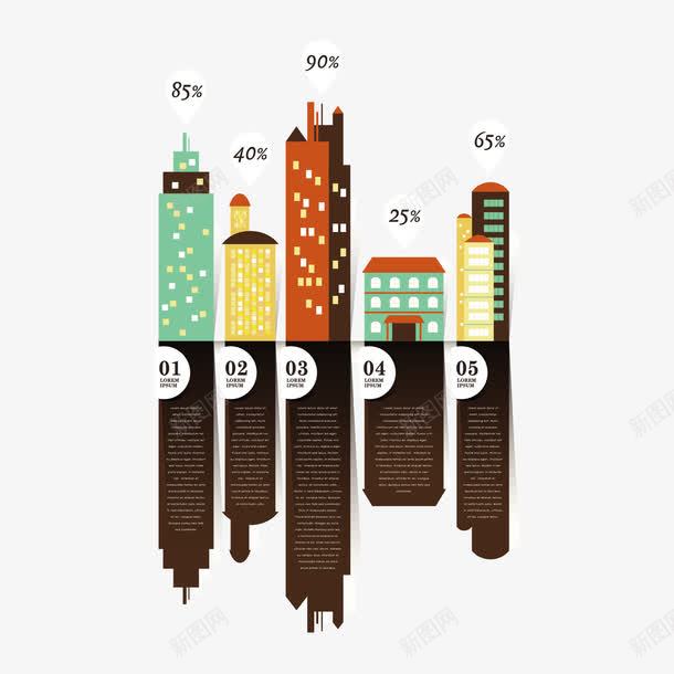 建筑分析图png免抠素材_新图网 https://ixintu.com 信息图 建筑 数字分类图