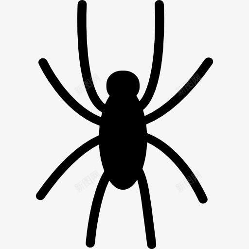 蜘蛛黑色的形状图标png_新图网 https://ixintu.com 动物 形状 科技 蜘蛛 顶视图 黑色