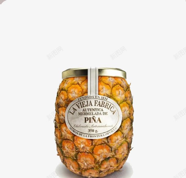 菠萝形状的水果罐头png免抠素材_新图网 https://ixintu.com 水果 罐头 菠萝