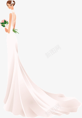 婚纱手绘服装03png免抠素材_新图网 https://ixintu.com 婚纱 手绘 服装设计