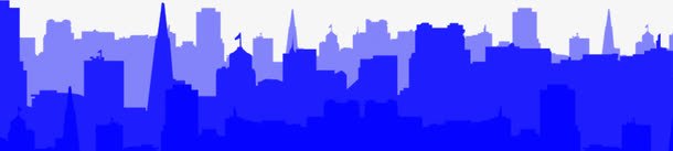 蓝色背景城市建筑海报png免抠素材_新图网 https://ixintu.com 城市 建筑 海报 背景 蓝色