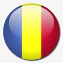 romania罗马尼亚国旗国圆形世界旗高清图片