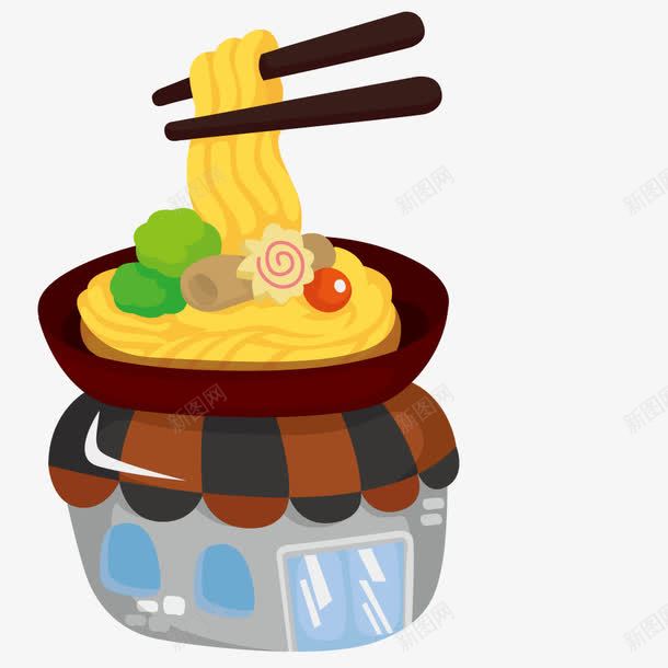 面条食物矢量图eps免抠素材_新图网 https://ixintu.com 容器 烧饭 煮饭 美食 零食 食品 矢量图