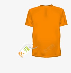 橙色短袖衣服高清图片
