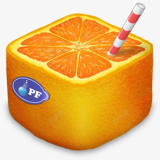 橙子png免抠素材_新图网 https://ixintu.com 吸管 夏日 橙色