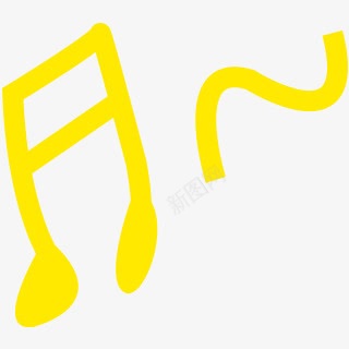 黄色乐符字体png免抠素材_新图网 https://ixintu.com 乐符 字体 设计 黄色