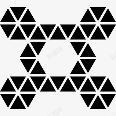 多边形对称装饰小三角形线图标图标