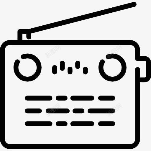 老广播图标png_新图网 https://ixintu.com 信号 技术 无线电收音机的天线盒 通信