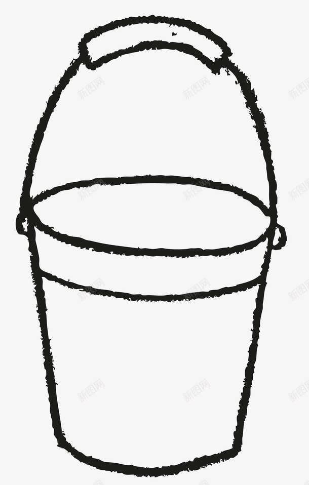 手绘线条桶图标png_新图网 https://ixintu.com 手绘 手绘线条桶 手绘线条桶PNG 桶 水桶 线条 线条桶