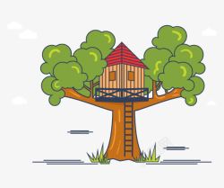 创意树屋房子素材