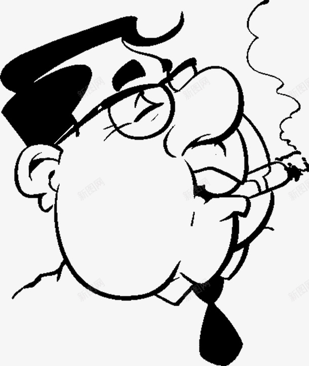 抽烟男士图标png_新图网 https://ixintu.com 卡通的 手绘的 抽烟的 抽烟的男人 男人 矢量的 绅士 装饰