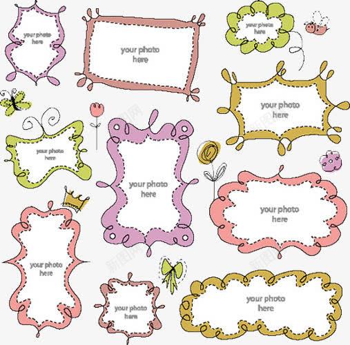 可爱的图案边框png免抠素材_新图网 https://ixintu.com 可爱 图案 简单 边框
