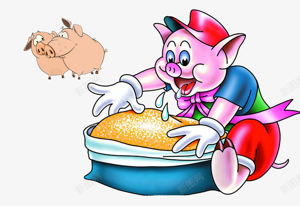 卡通猪八戒psd免抠素材_新图网 https://ixintu.com 儿童 卡通 卡通猪 少儿 手绘 插画 猪八戒 贪吃的猪
