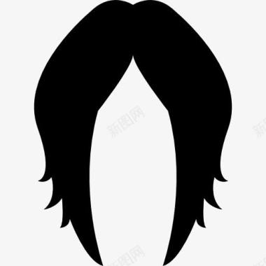 女性发型的假发图标图标