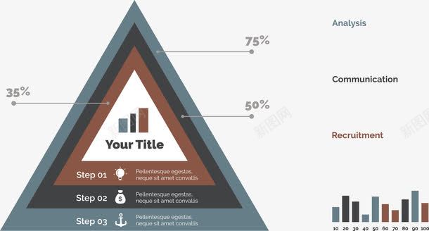 嵌套三角形步骤图png免抠素材_新图网 https://ixintu.com 三个步骤 三角形 嵌套三角形 数据占比 步骤图 矢量png
