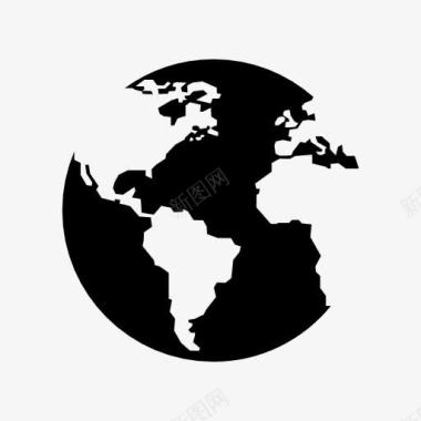 世界地图地球图标图标