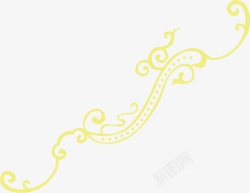 中秋节黄色线条花纹素材