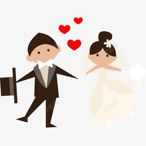 婚礼图标png_新图网 https://ixintu.com 人 新娘 新婚夫妇的浪漫 新郎