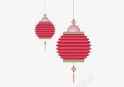 红色灯笼元素中国风喜庆新年素材