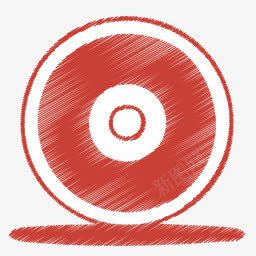 红色的光碟图标png_新图网 https://ixintu.com 光盘