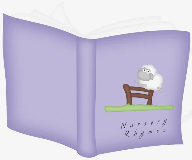 装饰性书籍png免抠素材_新图网 https://ixintu.com 书 卡通手绘 紫色