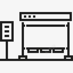 公共汽车站公共汽车站图标高清图片