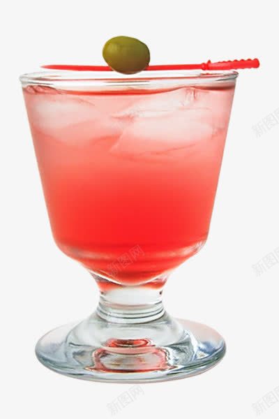 玻璃杯装红色饮料png免抠素材_新图网 https://ixintu.com 产品实物 红素素材 红色饮料 透明玻璃杯