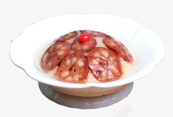 中式菜品糯米藕片糯米饭莲藕片儿高清图片