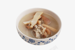 实物一碗沙参玉竹薏米煲猪手素材