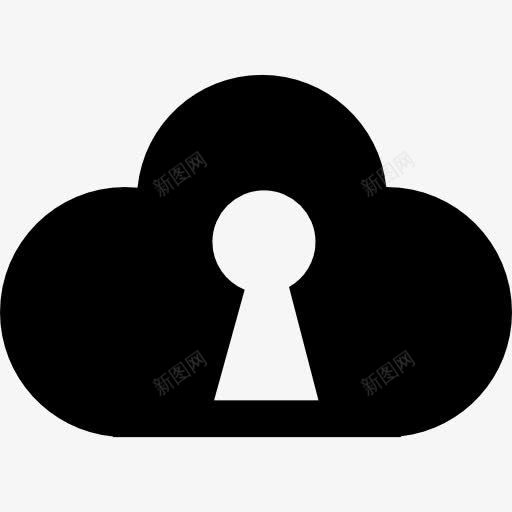 小孔的工具在云状图标png_新图网 https://ixintu.com 云 互联网 密码 形状工具 接口 符号 钥匙孔