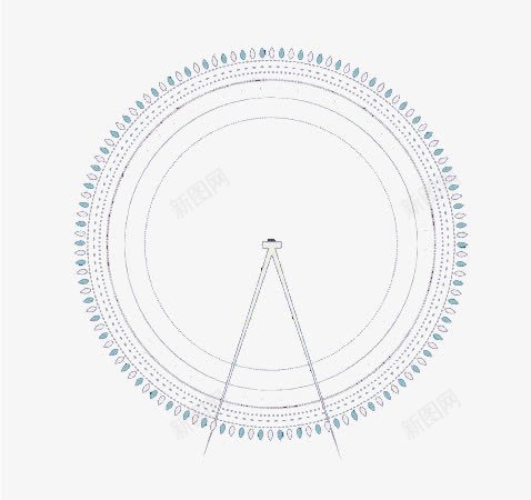 线条摩天轮png免抠素材_新图网 https://ixintu.com ppt素材 手绘 插画