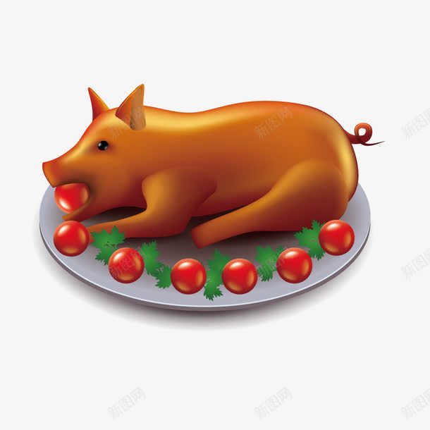 烤乳猪png免抠素材_新图网 https://ixintu.com 卡通乳猪 烤乳猪 烤肉 猪 美食