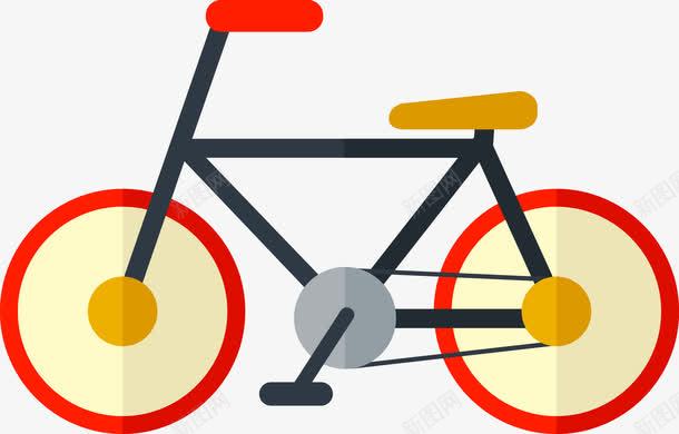红色自行车png免抠素材_新图网 https://ixintu.com 低碳 单车 绿色出行 自行车