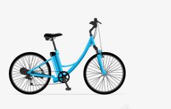 蓝色自行车素材