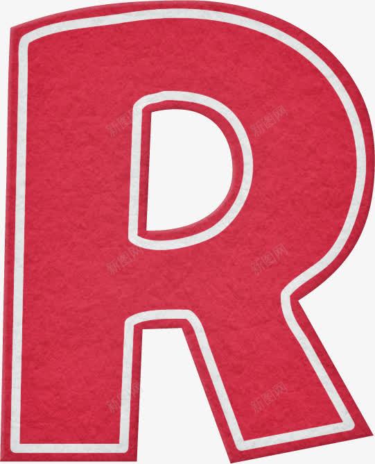 红色字母Rpng免抠素材_新图网 https://ixintu.com 创意字体 字母字体 红色英文字母 艺术字体 节日字体