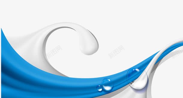 装饰蓝白线png免抠素材_新图网 https://ixintu.com png元素 弧型 弧线 水 蓝白线 装饰线条