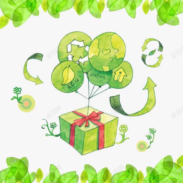 气球礼物盒png免抠素材_新图网 https://ixintu.com 卡通 礼物盒 设计 透明