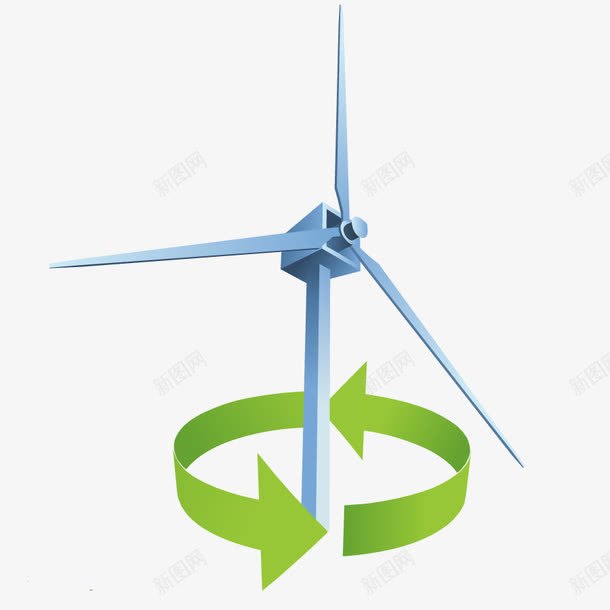 环保发电机png免抠素材_新图网 https://ixintu.com 发电器 形状 手绘 环保 绿色 风机