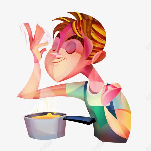 做饭的女人png免抠素材_新图网 https://ixintu.com 人物 做饭 卡通 女人 美食 装饰 锅 食物