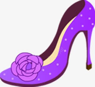 紫色花朵高跟鞋女鞋png免抠素材_新图网 https://ixintu.com 紫色 花朵 高跟鞋