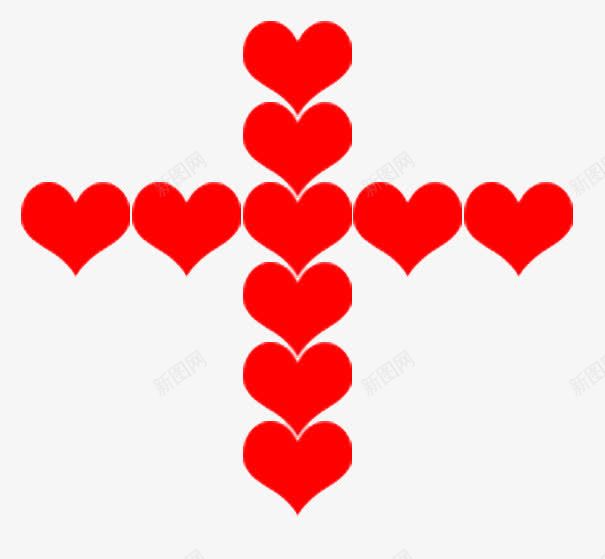爱心十字架png免抠素材_新图网 https://ixintu.com 十字架 爱心 装饰 设计