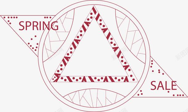 创意时尚红色三角形几何图案png免抠素材_新图网 https://ixintu.com 三角形 几何图案 几何装饰图案 创意图案 时尚几何 红色线条