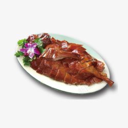京葱鸭片烤鸭拼盘高清图片