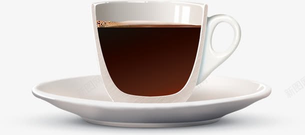 咖啡横截面png免抠素材_新图网 https://ixintu.com 咖啡 咖啡元素 咖啡艺术 实物 拉花