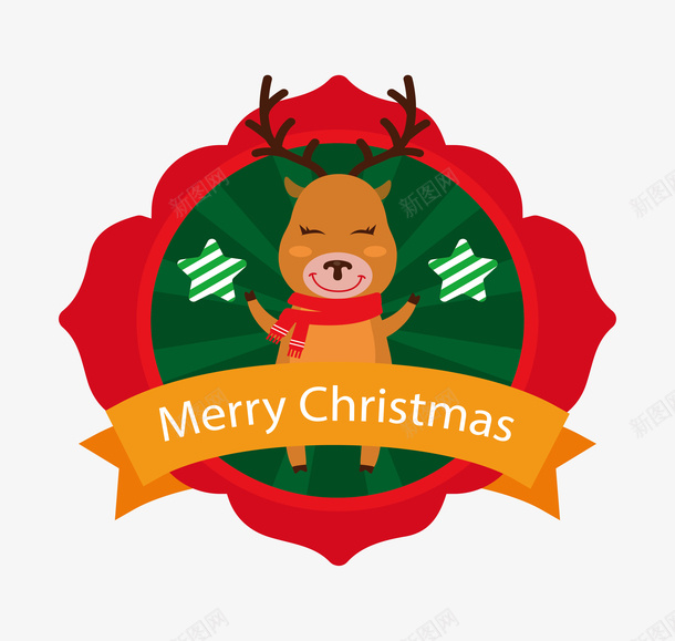 卡通圣诞驯鹿标签矢量图ai免抠素材_新图网 https://ixintu.com merryChristma merryChristmas 圣诞节 圣诞驯鹿 矢量png 驯鹿 驯鹿标签 矢量图