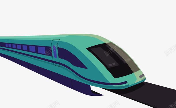 高速地铁矢量图ai免抠素材_新图网 https://ixintu.com 蓝色 装饰 高速 高铁 矢量图