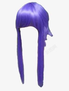 紫色长发素材